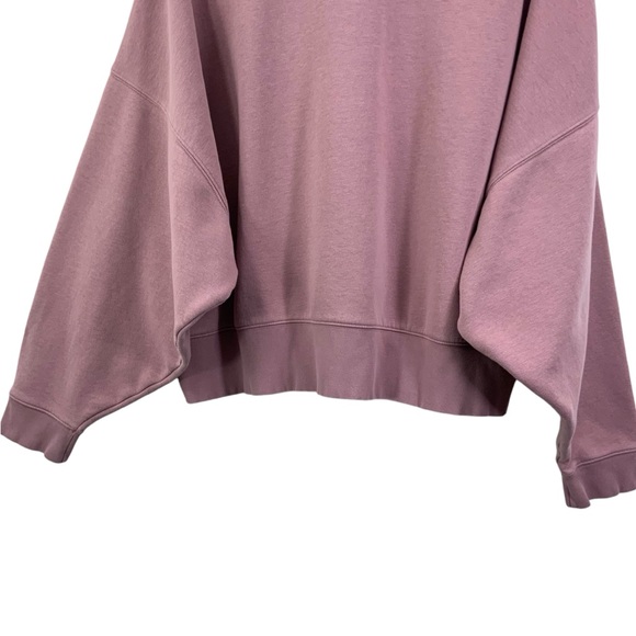 ADIDAS ORIGINALS Size XL Sweatshirt Cropped Loose Fit Magic Mauve Oversized C18 - Picture 7 of 10